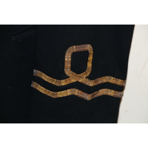 577 - British Royal Navy dress uniform jacket having V H Bennett Ltd of Weymouth label 