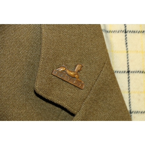 583 - British Army dress uniform jacket having cotton lining with Gordon Highlanders brass buttons by Firm... 