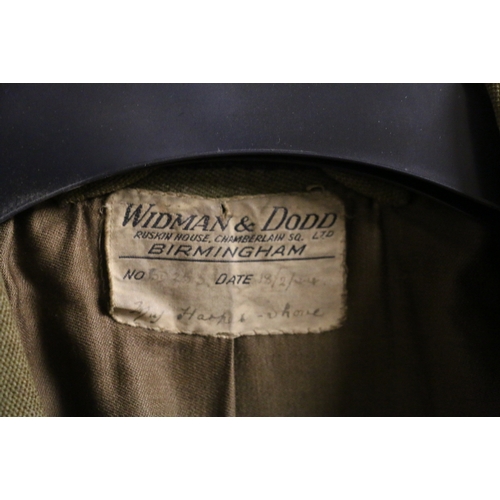 584 - British Army dress uniform jacket having Widman and Dodd of Ruskin House Birmingham label 