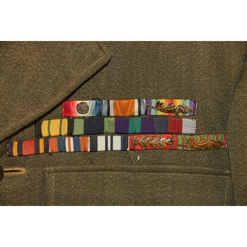 590 - British Army dress uniform jacket with Indian Engineers brass buttons, Ubique collar badges, epaulet... 