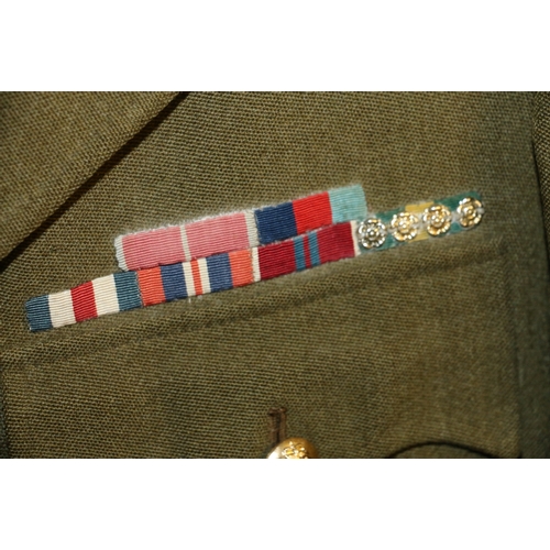 594 - British Army dress uniform jacket having J H Pearce of Pulteney Street label 