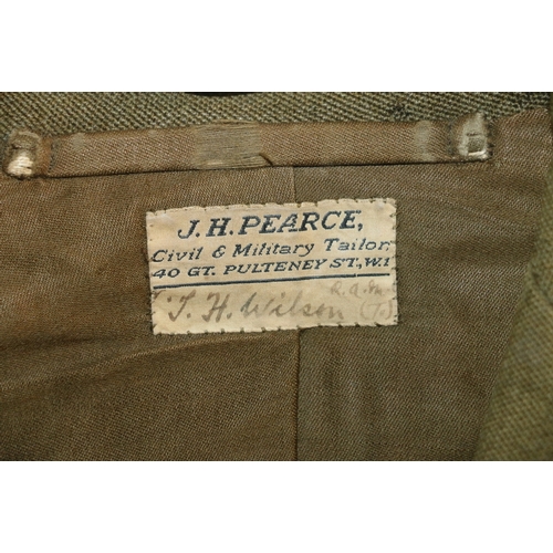 594 - British Army dress uniform jacket having J H Pearce of Pulteney Street label 