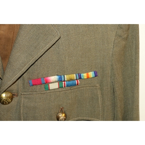 596 - British Army dress uniform jacket having Hawkes & Co Ltd of Savile Row label 