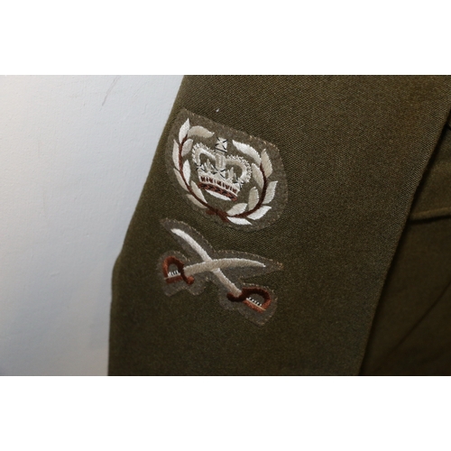 599 - British Army dress uniform jacket having H Lotery and Co (Uniforms) Ltd label dated 1965 