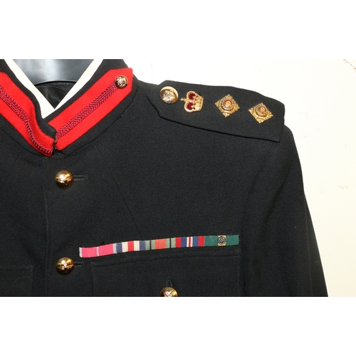 605 - British Army dress uniform jacket with Parachute Regiment buttons by Gaunt of London, bullion wire p... 