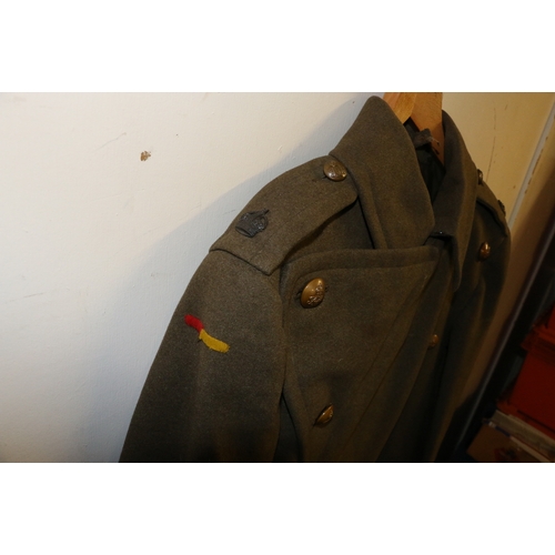 608 - British Army dress uniform jacket or greatcoat having Herbert Chappell Ltd 