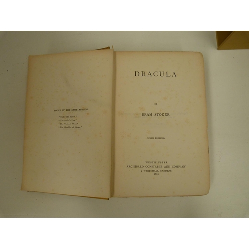101 - STOKER BRAM.  Dracula. Orig. yellow cloth with red lettering. Concludes with advert for The Shoulder... 