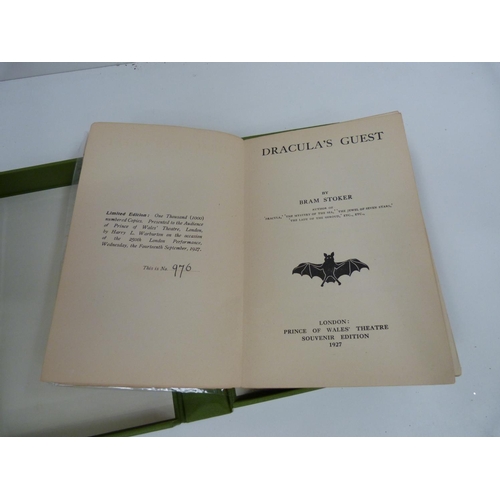 124 - STOKER BRAM.  Dracula's Guest. Souvenir Edition. Ltd. ed. 976/1000. Presented to the Audience of Pri... 