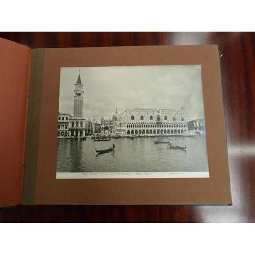 13 - GENOVA ANTONIO.&nbsp;&nbsp;Ricordo di Venezia. Souvenir album of mounted photographs. Oblong quarto.... 