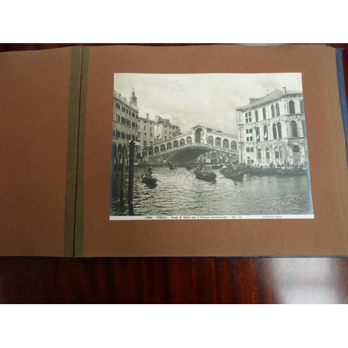13 - GENOVA ANTONIO.&nbsp;&nbsp;Ricordo di Venezia. Souvenir album of mounted photographs. Oblong quarto.... 