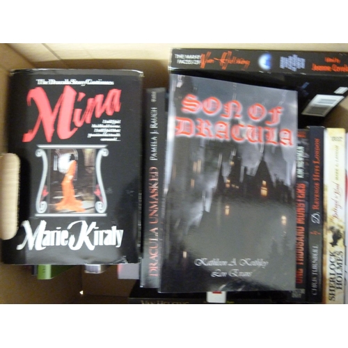 141 - STOKER BRAM.&nbsp;&nbsp;Dracula in fiction by other authors, & sequels. A carton of various vols... 
