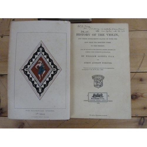 173 - SANDYS WILLIAM & FORSTER S. A.&nbsp;&nbsp;The History of the Violin. Col. frontis & illus. R... 