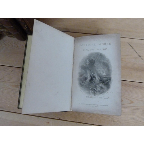 182 - Leather Bindings.&nbsp;&nbsp;8 various vols. incl. Oxford Library of English Poetry, 3 vols. in slip... 