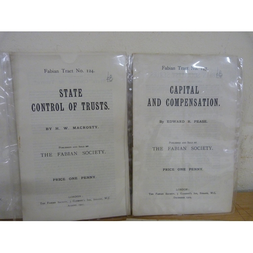 186 - Fabian Tracts.&nbsp;&nbsp;11 various. Late 19th/early 20th cent.; also 1 other item.&nbsp;&nbsp;... 