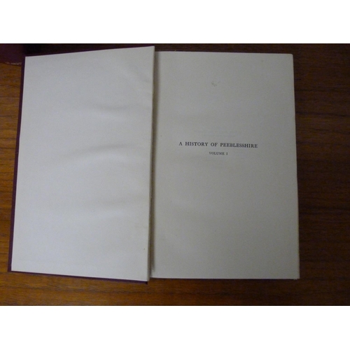 233 - BUCHAN J. W.&nbsp;&nbsp;A History of Peebleshire. 3 vols. Frontis & illus., fldg. geneological t... 