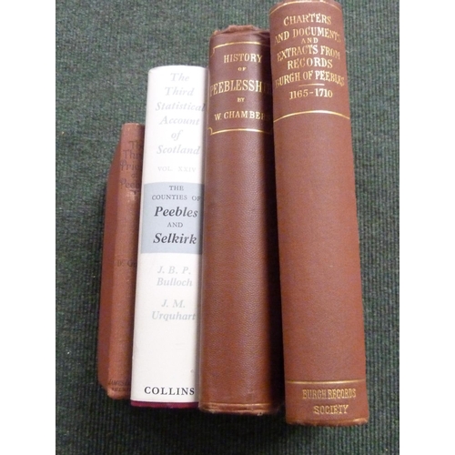 235 - CHAMBERS WILLIAM.&nbsp;&nbsp;A History of Peebleshire. Double page col. map, frontis & text illu... 