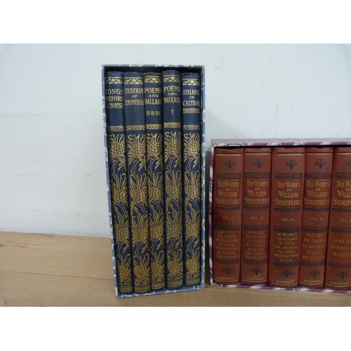 292 - SWINBURNE.&nbsp;&nbsp;Works. 5 vols. in orig. blue cloth & later slip case (one or two internal ... 