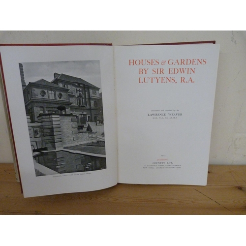 306 - WEAVER LAWRENCE (Ed).&nbsp;&nbsp;Houses & Gardens by Sir Edwin Lutyens. Many illus. Folio. Orig.... 