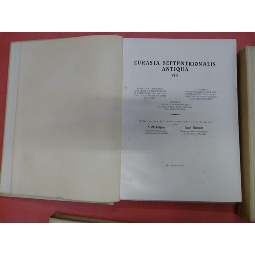 53 - TALLGREN A. M. & OTHERS (Eds).&nbsp;&nbsp;Eurasia Septentrionalis Antiqua. Vols. 1 to 3, 8, 9 &a... 