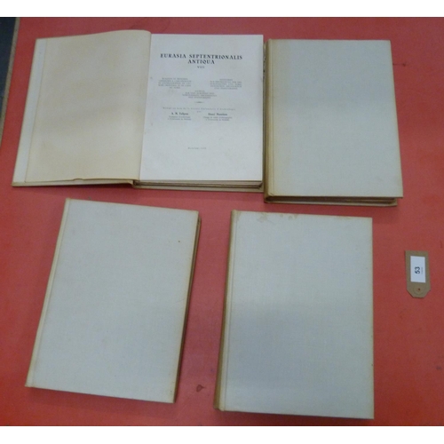 53 - TALLGREN A. M. & OTHERS (Eds).&nbsp;&nbsp;Eurasia Septentrionalis Antiqua. Vols. 1 to 3, 8, 9 &a... 