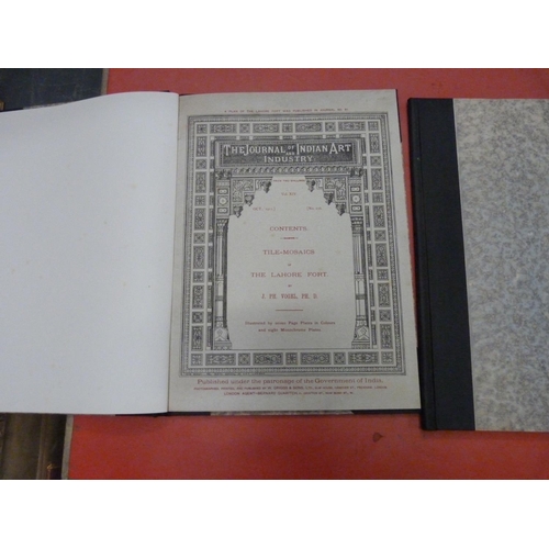 56 - VOGEL J. PH.  The Journal of Indian Art & Industry. Vol. XIV, nos. 115, 116 & 118, Tile-mosa... 