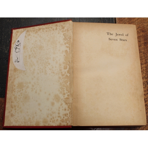112 - STOKER BRAM.  The Jewel Of Seven Stars. Orig. red cloth, some wear, fading & mkg. to back, brown... 