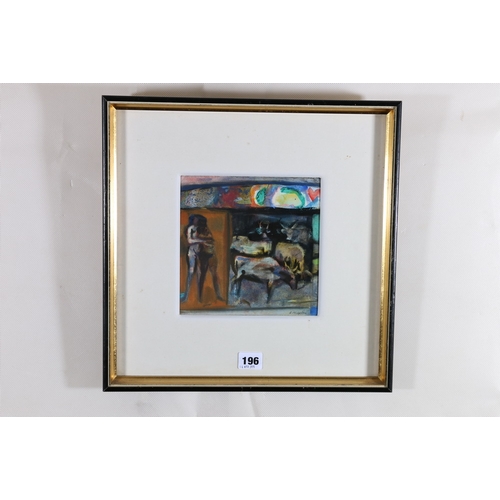 196 - SIR ROBIN PHILIPSON RA PRSA FRSA RSW RGI DLitt LLD (1916-1992) *ARR*, Lovers III Watercolour, signed... 