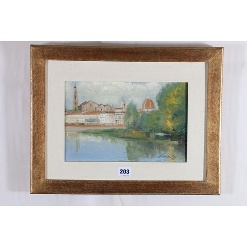 203 - ALESSANDRO BERTI *ARR*, Firenze Oil on board, signed and dated 1986 Provenance: Flying Colours Galle... 