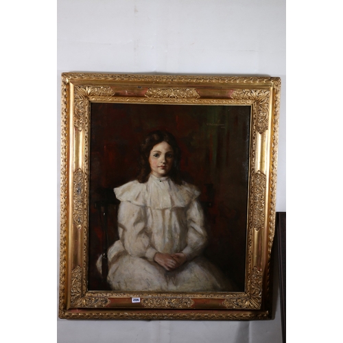 206 - W A CUTHBERTSON (possibly William Alexander Cuthbertson)  Portrait of a young girl Signed and dated ... 