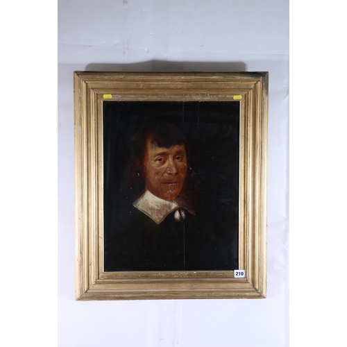 210 - 19TH CENTURY SCHOOL Portrait of a gentleman Unsigned oil on board, 49cm x 39cm ... 