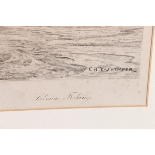 223 - AFTER CHARLES WHYMPER RI, (1853-1941), Salmon Fishing, Etching by H R ROBERTSON, 58cm x 35cm... 