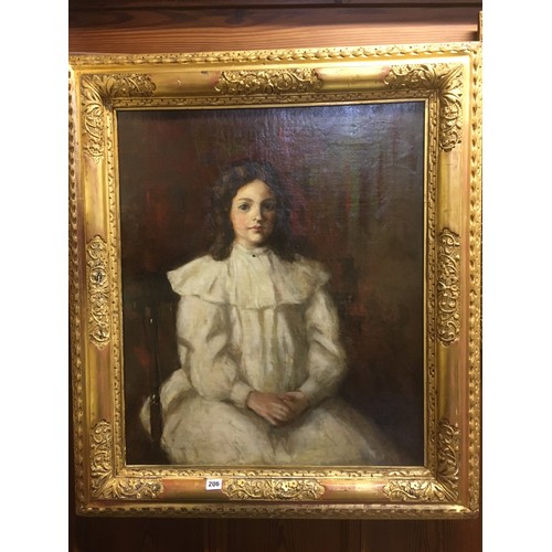 206 - W A CUTHBERTSON (possibly William Alexander Cuthbertson)  Portrait of a young girl Signed and dated ... 