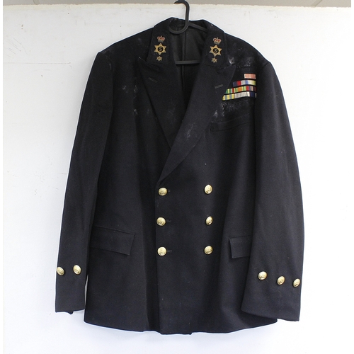 1 - British Royal Navy dress uniform jacket having C F Bernard & Sons Ltd of Harwich Essex label 