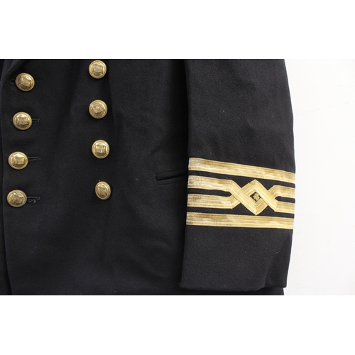 12 - British Royal Navy dress uniform jacket having Miller, Rayner & Haysom label 