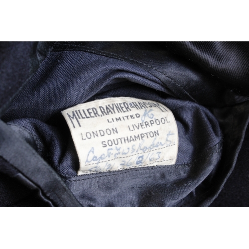 12 - British Royal Navy dress uniform jacket having Miller, Rayner & Haysom label 