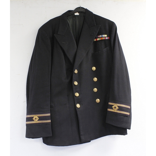 13 - British Royal Navy dress uniform jacket having Paisleys Ltd of Glasgow label, brass naval buttons by... 