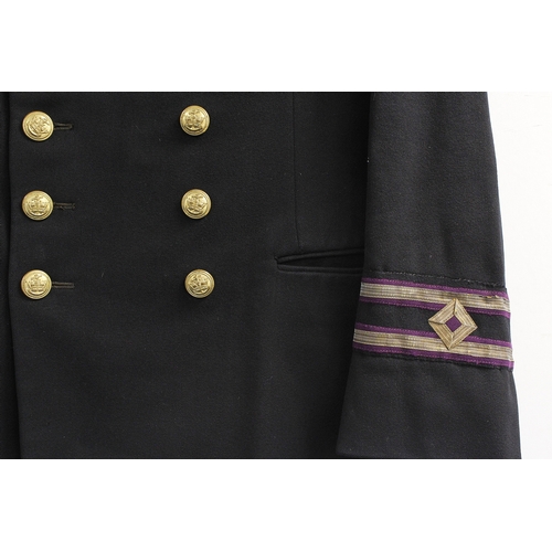 14 - British Royal Navy dress uniform jacket having Paisleys Ltd of Glasgow label, brass naval buttons by... 