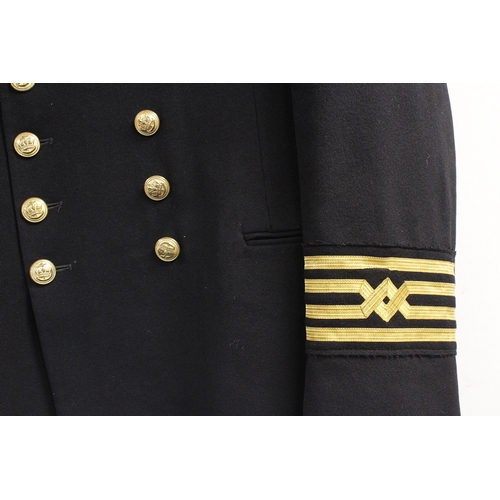 20 - British Royal Navy dress uniform jacket having Sabre of London label, brass naval buttons by Stephen... 