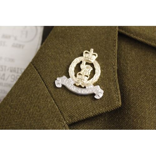 28 - British Army dress uniform jacket having Bernard Uniforms (Holdings) Ltd label, staybrite buttons an... 