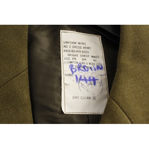 31 - British Army dress uniform jacket having J Compton Sons & Webb Ltd label 