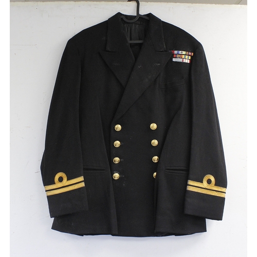 4 - British Royal Navy dress uniform jacket having Baker and Co of Devonport label 