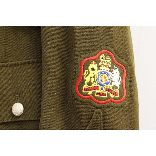 41 - British Army dress uniform jacket having Van Dungie label penned 