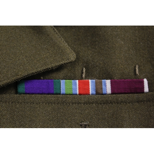 45 - British Army dress uniform jacket having Bernard Uniforms Ltd label penned 