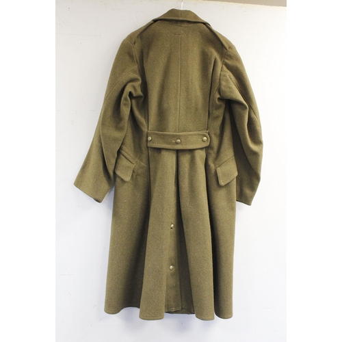 50 - British Army dress uniform long jacket or greatcoat having Montague Barton Ltd of Leeds label dated ... 