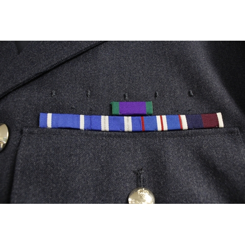 52 - British Royal Air Force dress uniform jacket having interior pocket label 