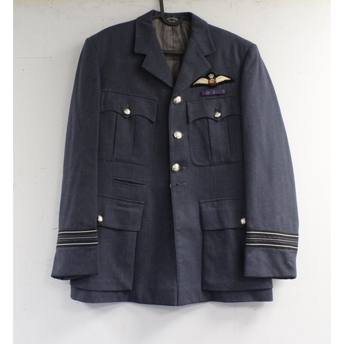 55 - British Royal Air Force dress uniform jacket having Moss Bros Ltd of Covent Garden label 