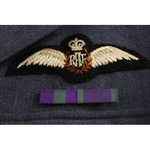 55 - British Royal Air Force dress uniform jacket having Moss Bros Ltd of Covent Garden label 