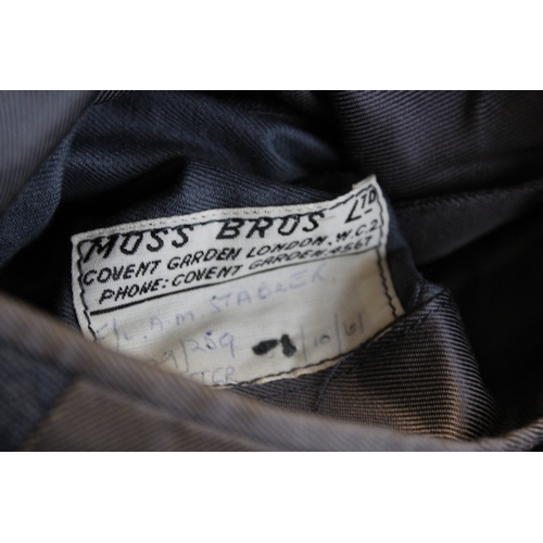 55 - British Royal Air Force dress uniform jacket having Moss Bros Ltd of Covent Garden label 