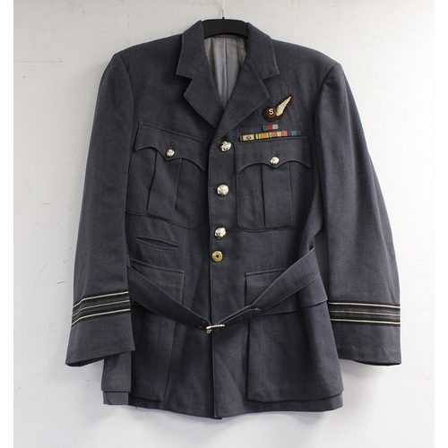 58 - British Royal Air Force dress uniform jacket having Moss Bros Ltd of Covent Garden London label, Sta... 