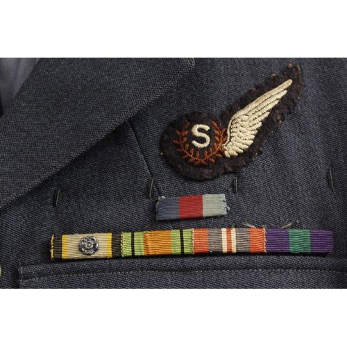 58 - British Royal Air Force dress uniform jacket having Moss Bros Ltd of Covent Garden London label, Sta... 